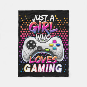 Just A Girl Who Loves Gaming Video Game Birthday Fleece Deken