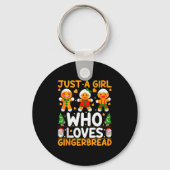 Just A Girl Who Loves Gingerbread Man Christmas Gi Sleutelhanger (Voorkant)