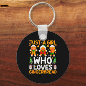 Just A Girl Who Loves Gingerbread Man Christmas Gi Sleutelhanger (Voorkant)