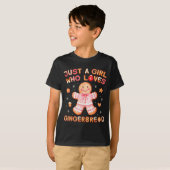 Just A Girl Who Loves Gingerbread Man Funny Christ T-shirt (Voorkant volledig)