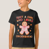 Just A Girl Who Loves Gingerbread Man Funny Christ T-shirt (Voorkant)
