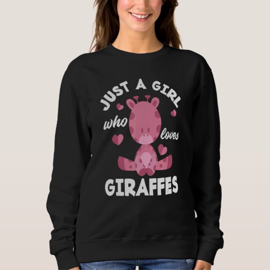 Just A Girl Who Loves Giraffes Giraffe Trui (Voorkant)