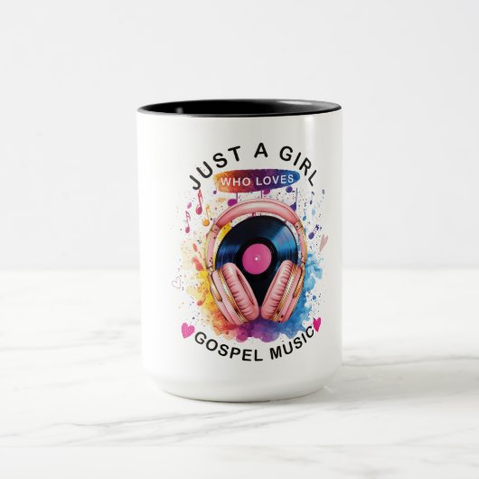 Just a girl who loves Gospel Music Mug Mok (Midden)