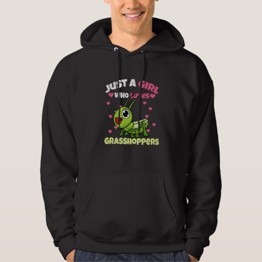 Just A Girl Who Loves Grasshoppers Hoodie (Voorkant)
