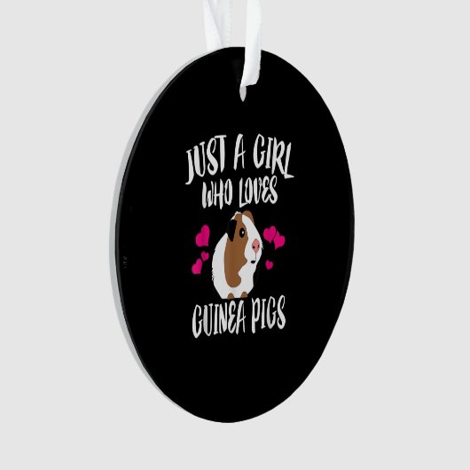 Just A Girl Who Loves Guinea Pigs Guinea Pig Gift Ornament (voorkant)