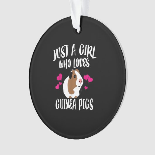 Just A Girl Who Loves Guinea Pigs Guinea Pig Gift Ornament (voorkant)