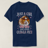 Just A Girl Who Loves Guinea Pigs Shirt Cute Guine (Design voorkant)