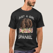 Just A Girl Who Loves Her American Water Spaniel T-shirt (Voorkant)