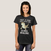Just a Girl Who Loves her Bearded Dragons  Dragons T-shirt (Voorkant volledig)
