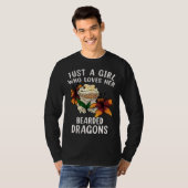 Just a Girl Who Loves her Bearded Dragons  Dragons T-shirt (Voorkant volledig)