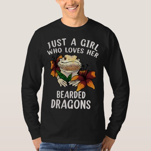 Just a Girl Who Loves her Bearded Dragons  Dragons T-shirt (Voorkant)