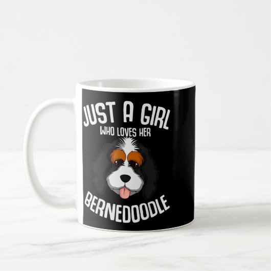 Just A Girl Who Loves Her Bernedoodle Dog Girls Koffiemok (Links)