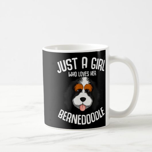 Just A Girl Who Loves Her Bernedoodle Dog Girls  Koffiemok (Rechts)