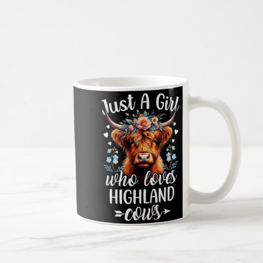 Just A Girl Who Loves Highland Cows Scottish Highl Koffiemok (Rechts)