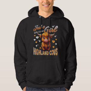 Just a Girl Who Loves Highland Koeien Kleding voor Hoodie