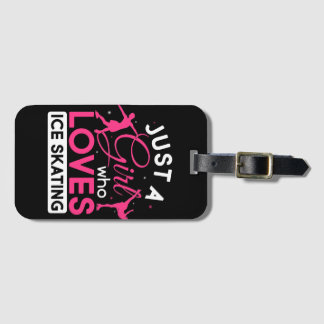 Just a Girl Who Loves Ice Skating Figure Skate Bagagelabel