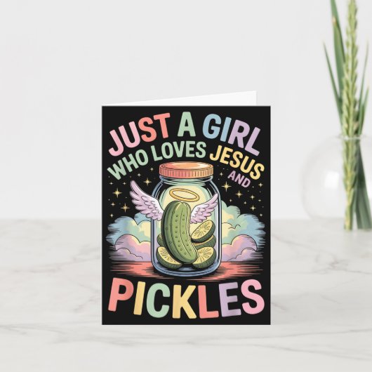 Just A Girl Who Loves Jesus And Ckles Funny Design Kaart (Voorkant)