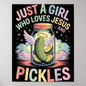 Just A Girl Who Loves Jesus And Ckles Funny Design Poster (Voorkant)