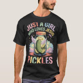 Just A Girl Who Loves Jesus And Ckles Funny Design T-shirt (Voorkant)