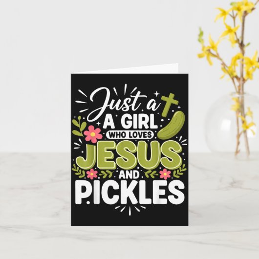 Just A Girl Who Loves Jesus And Ckles Kaart (Gele Bloem)