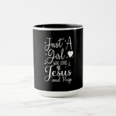 Just A Girl Who Loves Jesus And Pugs Gift Funny Mok (Midden)