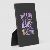 Just A Girl Who Loves Jesus and Sloths Christian C Fotoplaat (Zijkant)
