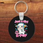 Just A Girl Who Loves K-p Cute Sheep Sleutelhanger (Voorkant)