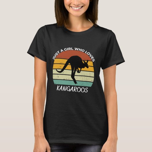 Just a girl who loves kangaroos t-shirt (Voorkant)