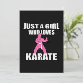 Just A Girl Who Loves Karate Gift Idea Kaart (Staand voorkant)