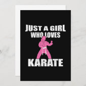 Just A Girl Who Loves Karate Gift Idea Kaart (Voorkant / Achterkant)
