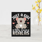 Just A Girl Who Loves Koalas Cute Funny Koala Gift Kaart (Gele Bloem)