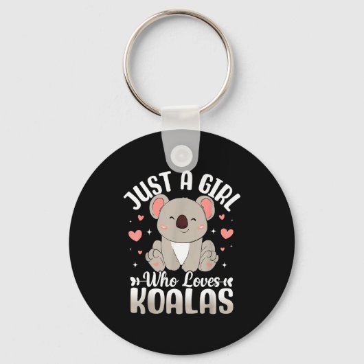 Just A Girl Who Loves Koalas Cute Funny Koala Gift Sleutelhanger (Voorkant)