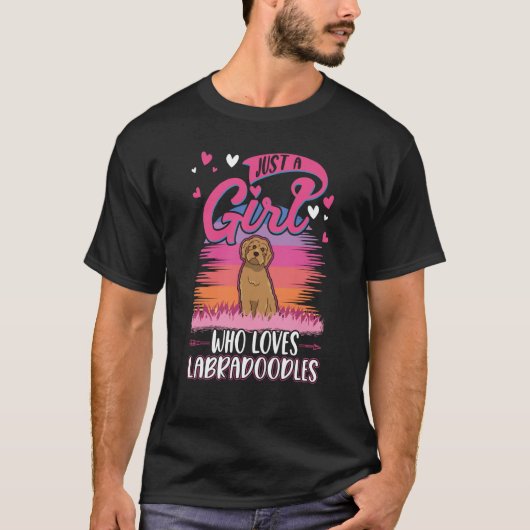 Just a girl who loves Labradoodles T-shirt (Voorkant)