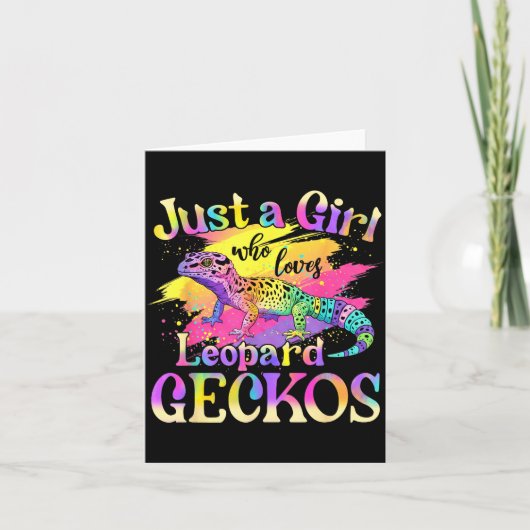 Just A Girl Who Loves Leopard Geckos  Kaart (Voorkant)