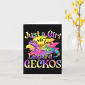 Just A Girl Who Loves Leopard Geckos  Kaart (Gele Bloem)