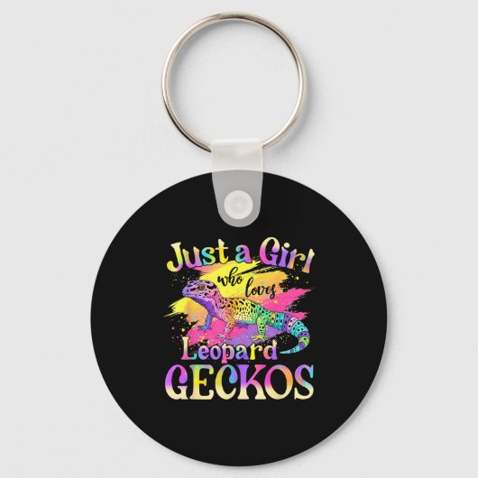 Just A Girl Who Loves Leopard Geckos  Sleutelhanger (Voorkant)