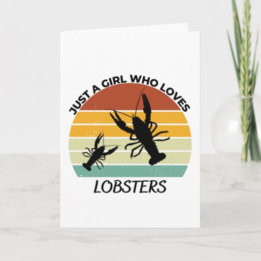 Just a girl who loves lobsters kaart (Voorkant)