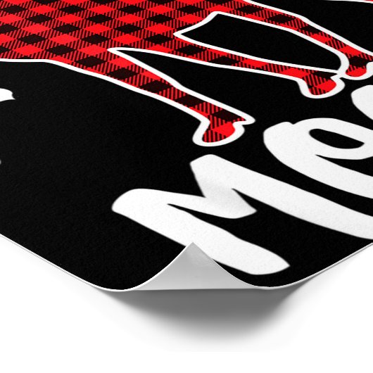 Just A Girl Who Loves Moose Buffalo Plaid Christma Poster (Hoek)