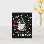 Just A Girl Who Loves Nutcrackers Funny Ballet Chr Kaart (Gele Bloem)