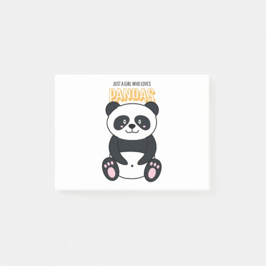 Just A Girl Who Loves Pandas Post-it® Notes (Voorkant)