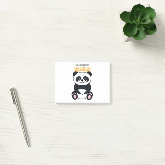 Just A Girl Who Loves Pandas Post-it® Notes (Kantoor)