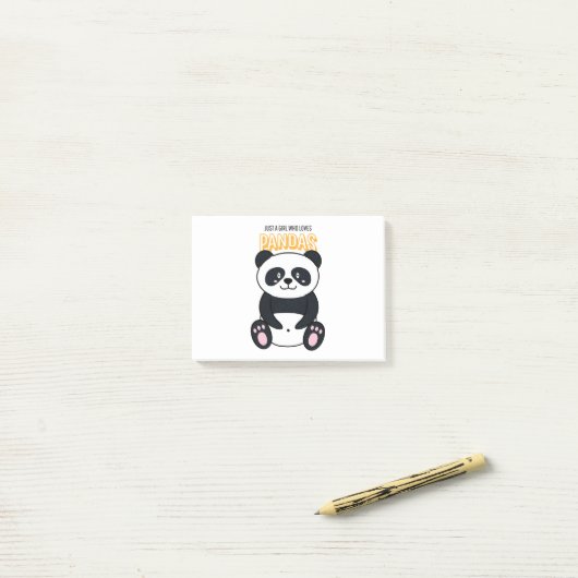 Just A Girl Who Loves Pandas Post-it® Notes (Op bureau)