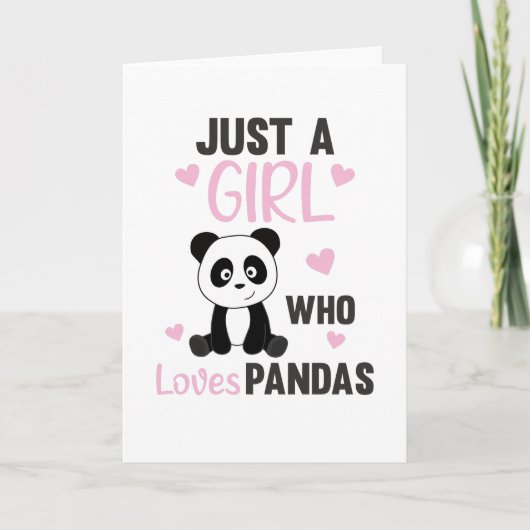 Just A Girl who Loves Pandas - Sweet Panda Kaart (Voorkant)