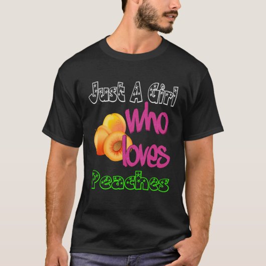 Just A Girl Who Loves Peaches Peachy  SUMMER T-shirt (Voorkant)
