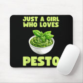 Just A Girl Who Loves Pesto Basil Pasta Italian Ad Muismat (Met muis)
