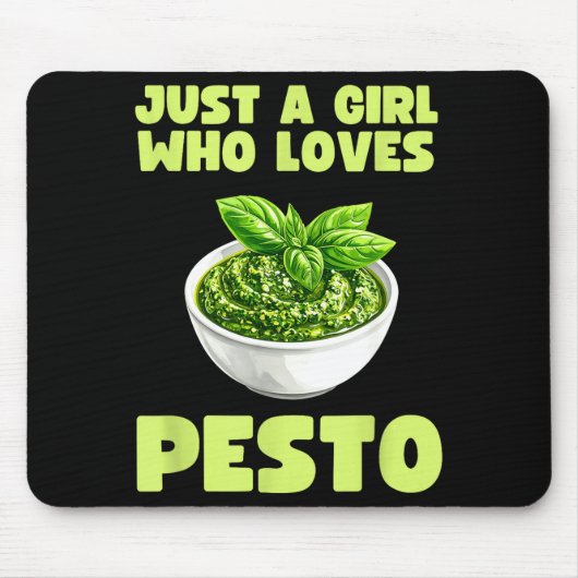 Just A Girl Who Loves Pesto Basil Pasta Italian Ad Muismat (Voorkant)