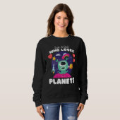 Just A Girl Who Loves Planets Cute Space & Aliens Trui (Voorkant volledig)