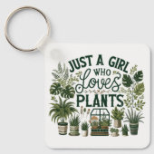 Just A Girl Who Loves Plants Sleutelhanger (Voorkant)