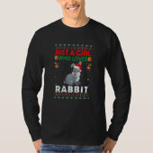 Just A Girl Who Loves Rabbit Matching Christmas Pa T-shirt (Voorkant)