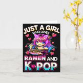 Just A Girl Who Loves Ramen And K-p Kaart (Gele Bloem)